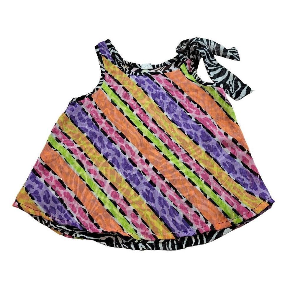 Pogo Club Animal Print Rainbow Blouse Xs45